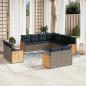Preview: ARDEBO.de - 11-teiliges Gartensofa-Set mit Kissen, grau, Polyrattan