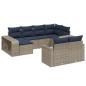 Preview: 10-teiliges Gartensofa-Set mit Kissen, grau, Polyrattan