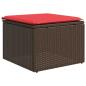 Preview: 11-teiliges Gartensofa-Set mit Kissen, braun, Polyrattan