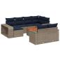 Preview: 11-teiliges Gartensofa-Set mit Kissen, grau, Polyrattan