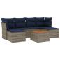 Preview: 7-teiliges Gartensofa-Set mit Kissen, grau, Polyrattan