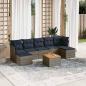 Preview: ARDEBO.de - 8-teiliges Gartensofa-Set mit Kissen, grau, Polyrattan