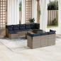 Preview: ARDEBO.de - 11-teiliges Gartensofa-Set mit Kissen, grau, Polyrattan