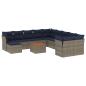 Preview: 12-teiliges Gartensofa-Set mit Kissen, grau, Polyrattan