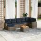 Preview: ARDEBO.de - 8-teiliges Gartensofa-Set mit Kissen, grau, Polyrattan