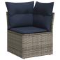 Preview: 8-teiliges Gartensofa-Set mit Kissen, grau, Polyrattan
