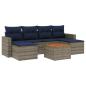 Preview: 7-teiliges Gartensofa-Set mit Kissen, grau, Polyrattan