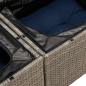 Preview: 10-teiliges Gartensofa-Set mit Kissen, grau, Polyrattan