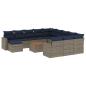 Preview: 13-teiliges Gartensofa-Set mit Kissen, grau, Polyrattan