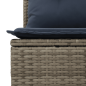 Preview: 8-teiliges Gartensofa-Set mit Kissen, grau, Polyrattan