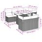 Preview: 8-teiliges Gartensofa-Set mit Kissen, grau, Polyrattan