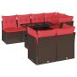 Preview: 8-teiliges Gartensofa-Set mit Kissen, braun, Polyrattan