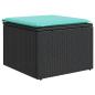 Preview: 6-teiliges Gartensofa-Set mit Kissen, schwarzes Polyrattan