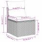 Preview: 7-teiliges Gartensofa-Set mit Kissen, schwarzes Polyrattan