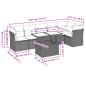 Preview: 7-teiliges Gartensofa-Set mit Kissen, schwarzes Polyrattan