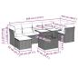 Preview: 8-teiliges Gartensofa-Set mit Kissen, schwarzes Polyrattan