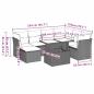 Preview: 8-teiliges Gartensofa-Set mit Kissen, schwarzes Polyrattan