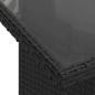 Preview: 7-teiliges Gartensofa-Set mit Kissen, schwarzes Polyrattan