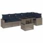 Preview: 7-teiliges Gartensofa-Set mit Kissen, grau, Polyrattan