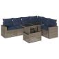 Preview: 7-teiliges Gartensofa-Set mit Kissen, grau, Polyrattan