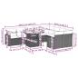 Preview: 10-teiliges Gartensofa-Set mit Kissen, schwarzes Polyrattan