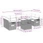 Preview: 8-teiliges Gartensofa-Set mit Kissen, schwarzes Polyrattan