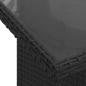 Preview: 7-teiliges Gartensofa-Set mit Kissen, schwarzes Polyrattan