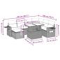 Preview: 8-teiliges Gartensofa-Set mit Kissen, schwarzes Polyrattan