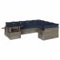 Preview: 10-teiliges Gartensofa-Set mit Kissen, grau, Polyrattan