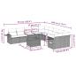 Preview: 11-teiliges Gartensofa-Set mit Kissen, schwarzes Polyrattan