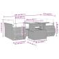 Preview: 7-teiliges Gartensofa-Set mit Kissen, braun, Polyrattan