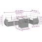 Preview: 7-teiliges Gartensofa-Set mit Kissen, braun, Polyrattan