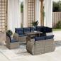 Preview: ARDEBO.de - 9-teiliges Gartensofa-Set mit Kissen, grau, Polyrattan