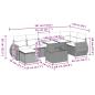 Preview: 8-teiliges Gartensofa-Set mit Kissen, schwarzes Polyrattan