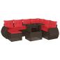 Preview: 8-teiliges Gartensofa-Set mit Kissen, braun, Polyrattan