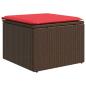 Preview: 8-teiliges Gartensofa-Set mit Kissen, braun, Polyrattan