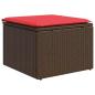 Preview: 10-teiliges Gartensofa-Set mit Kissen, braun, Polyrattan
