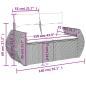 Preview: 10-teiliges Gartensofa-Set mit Kissen, grau, Polyrattan