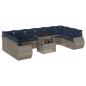Preview: 11-teiliges Gartensofa-Set mit Kissen, grau, Polyrattan