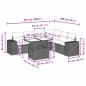 Preview: 7-teiliges Gartensofa-Set mit Kissen, schwarzes Polyrattan