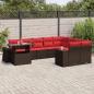 Preview: ARDEBO.de - 10-teiliges Gartensofa-Set mit Kissen, braun, Polyrattan