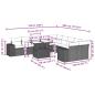 Preview: 11-teiliges Gartensofa-Set mit Kissen, schwarzes Polyrattan