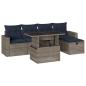 Preview: 6-teiliges Gartensofa-Set mit Kissen, grau, Polyrattan