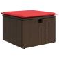 Preview: 6-teiliges Gartensofa-Set mit Kissen, braun, Polyrattan