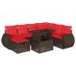 Preview: 8-teiliges Gartensofa-Set mit Kissen, braun, Polyrattan