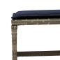 Preview: 13-teiliges Garten-Ess-Set mit Kissen, grau, Polyrattan