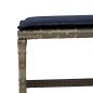 Preview: 9-teiliges Garten-Ess-Set mit Kissen, grau, Polyrattan