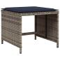 Preview: 9-teiliges Garten-Ess-Set mit Kissen, grau, Polyrattan