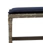 Preview: 17-teiliges Garten-Ess-Set mit Kissen, grau, Polyrattan