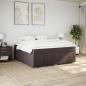 Preview: Boxspringbett mit Matratze Dunkelbraun 180x200 cm Stoff